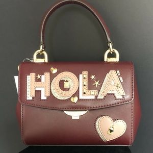 NWT Michael Kors XS Oxblood Crossbody Hola Handbag